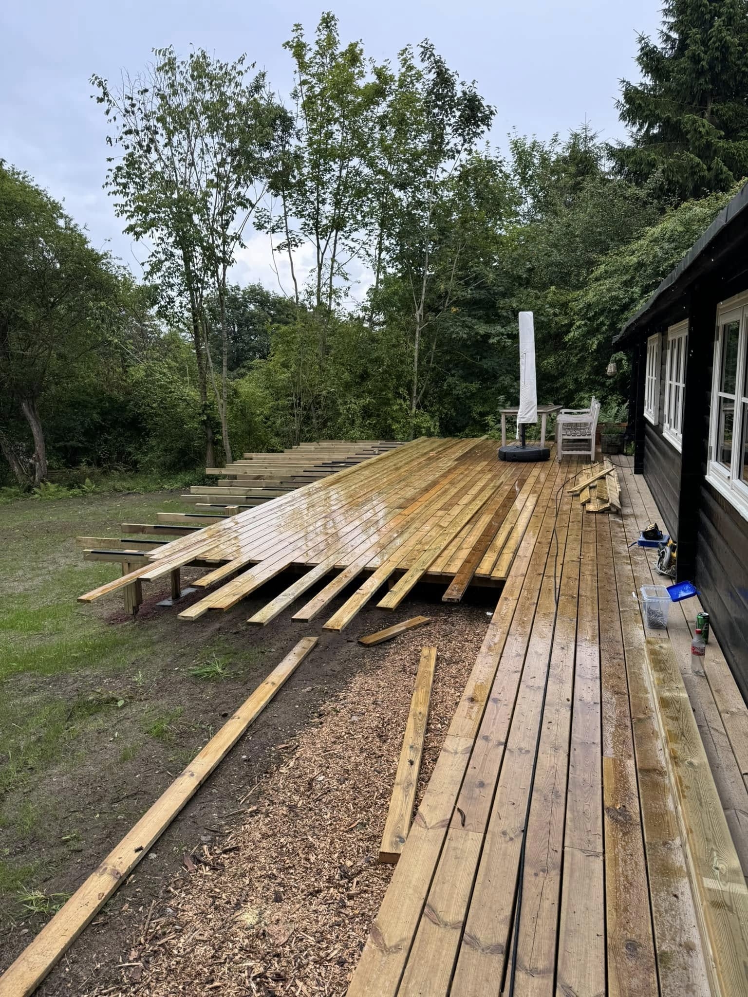 Projekt med træterrasse i Slagelse med god brug af uderummet